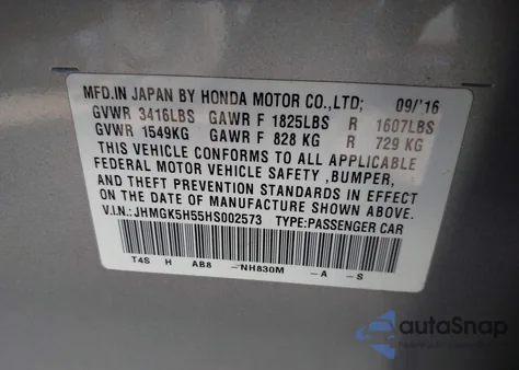 2017 Honda Fit Lx from USA, damaged, VIN JHMGK5H55HS002573